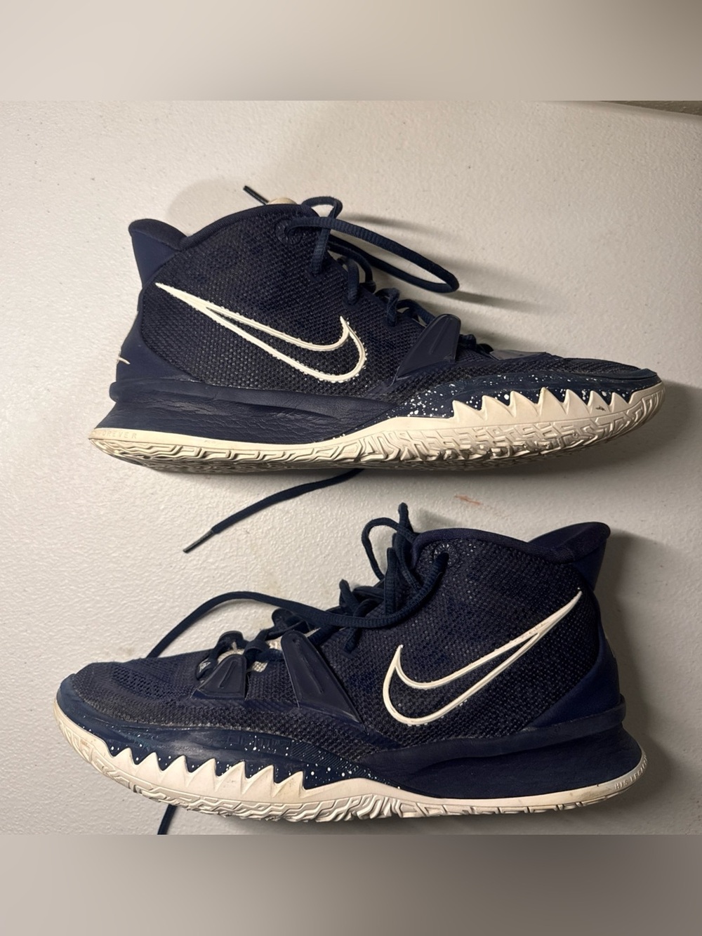 Nike Men Kyrie 7 TB DM5027-102 Navy Blue Mesh Lace-Up Shoe Size 10.5